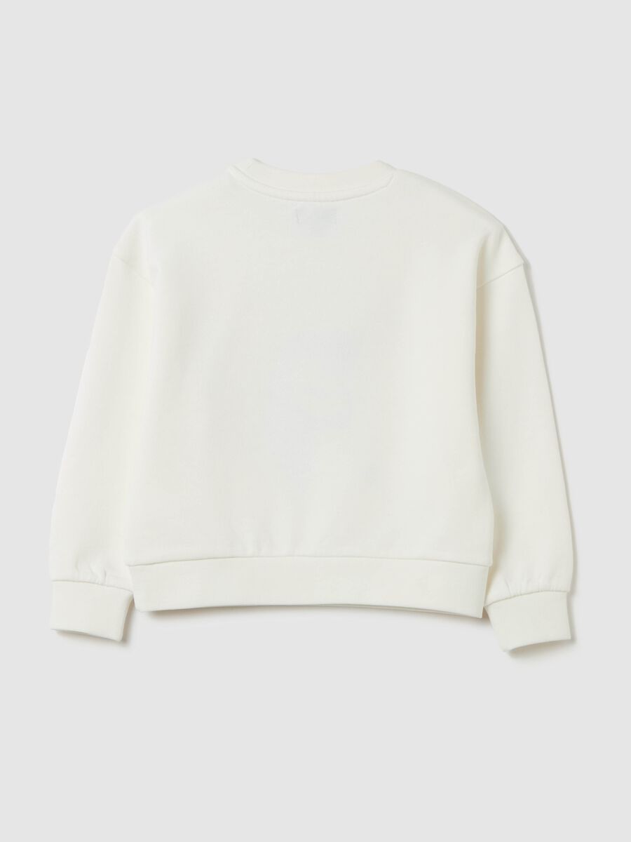Sweatshirt with sequins and unicorn print_1