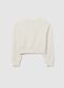 White pure cotton regular fit girl's sweatshirt_4
