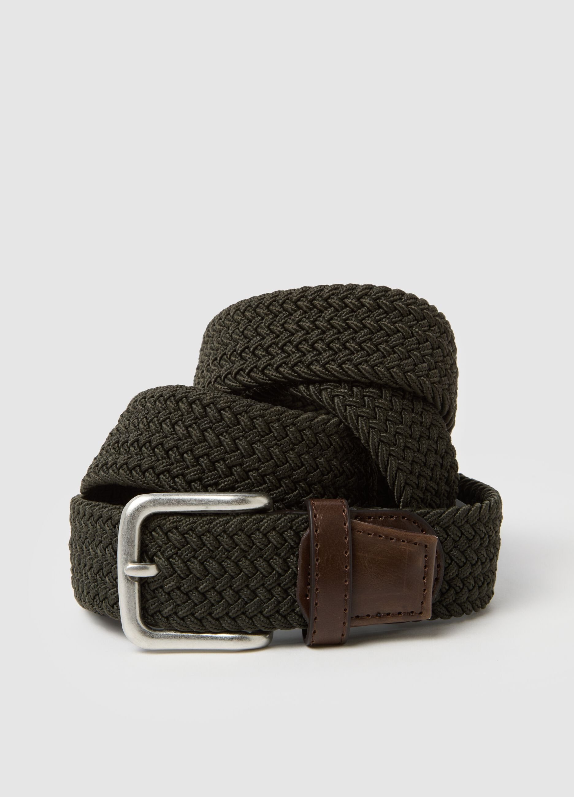 Elasticated Multicolour Genuine Leather Belt