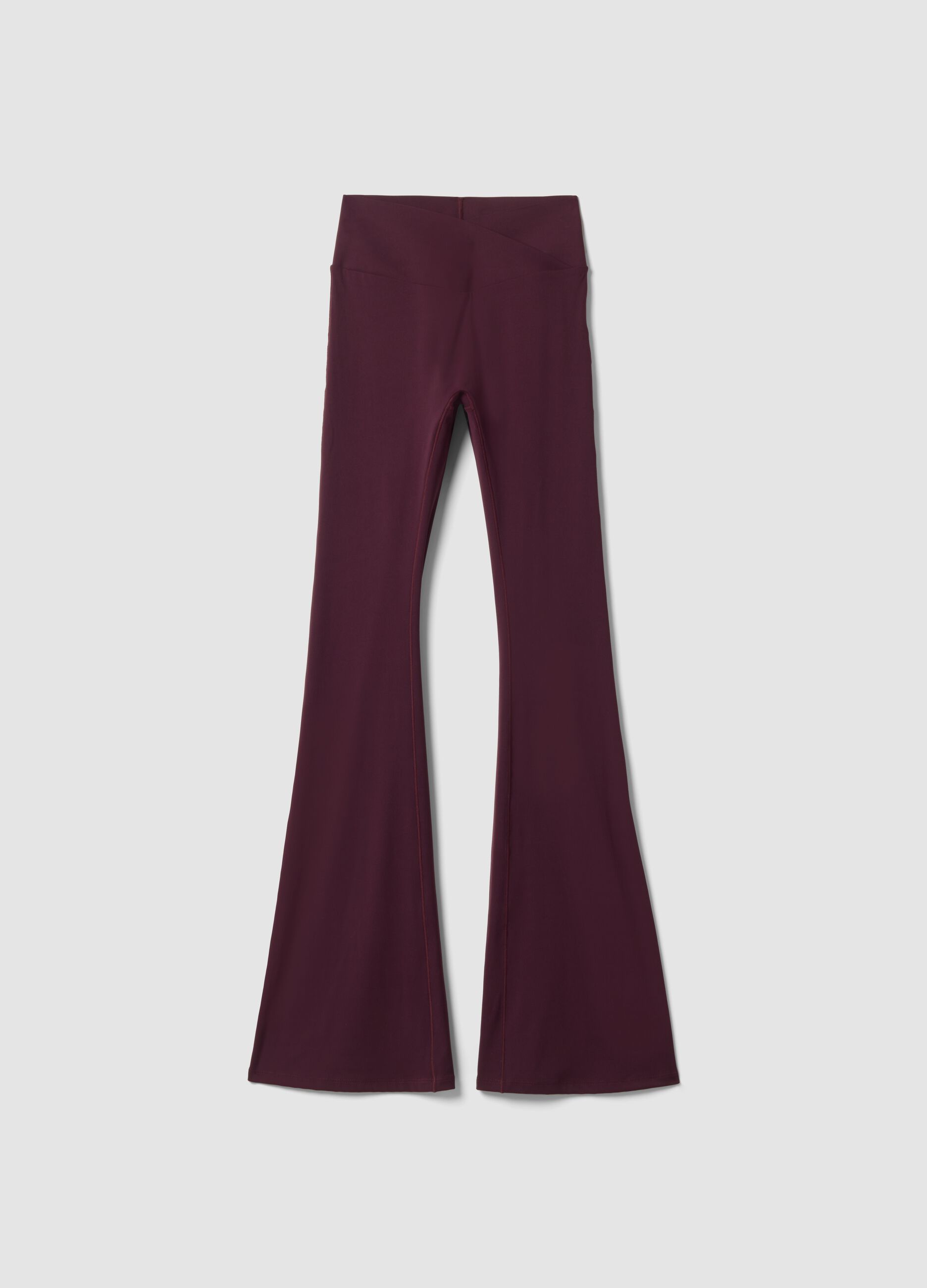 Purple flared leggings in stretch fabric ALTAVIA STUDIO