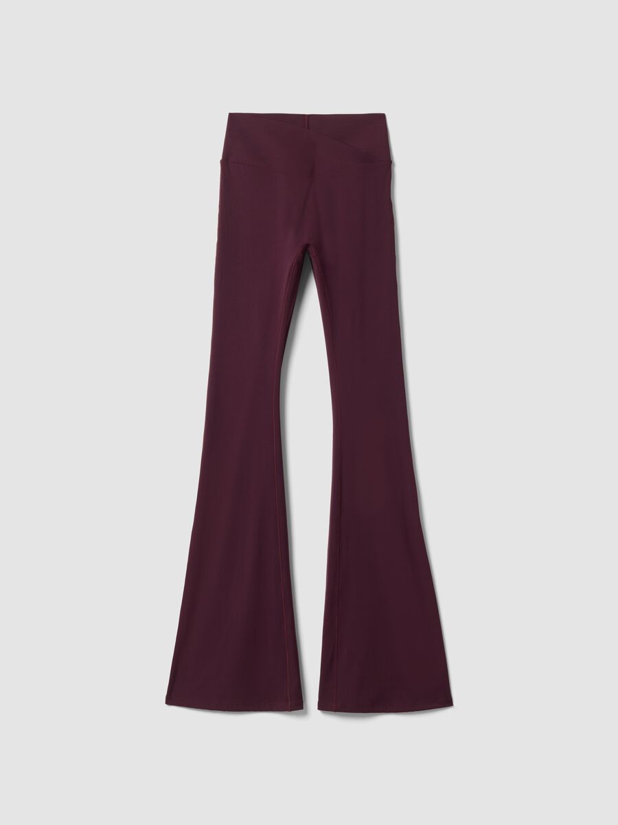 Leggings flare viola in tessuto elasticizzato ALTAVIA STUDIO_5