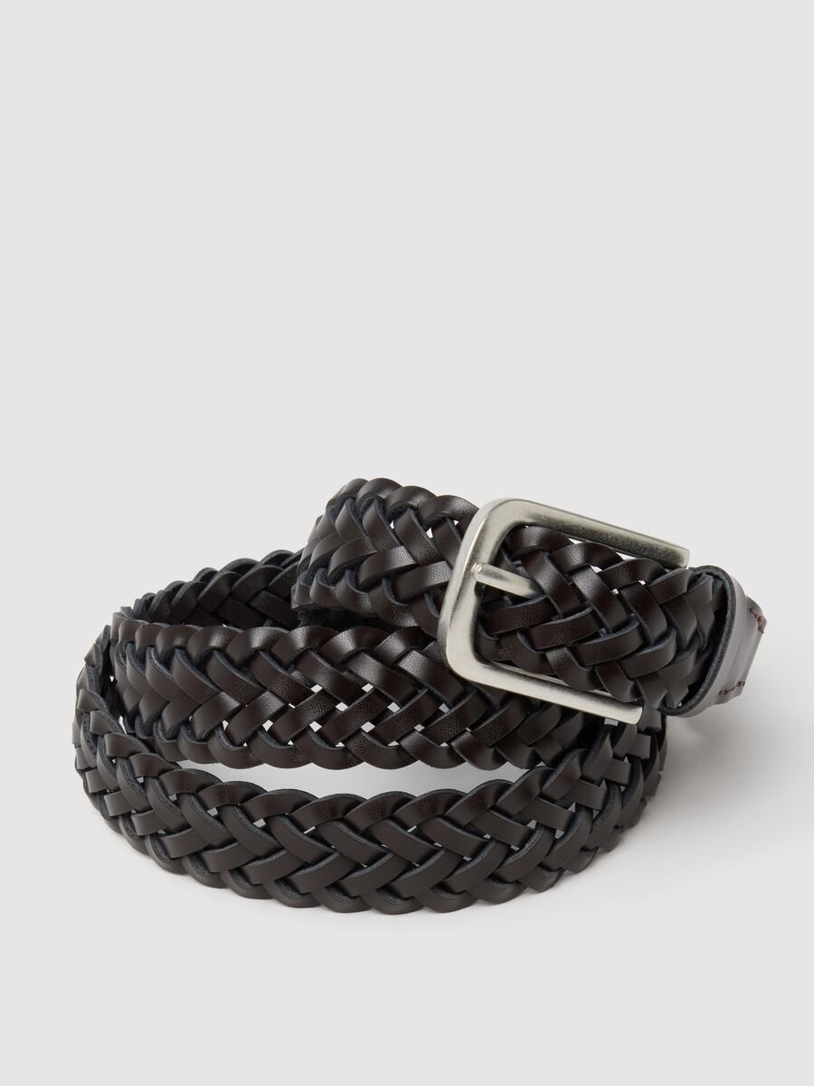 Cintura da uomo in vera pelle marrone_3