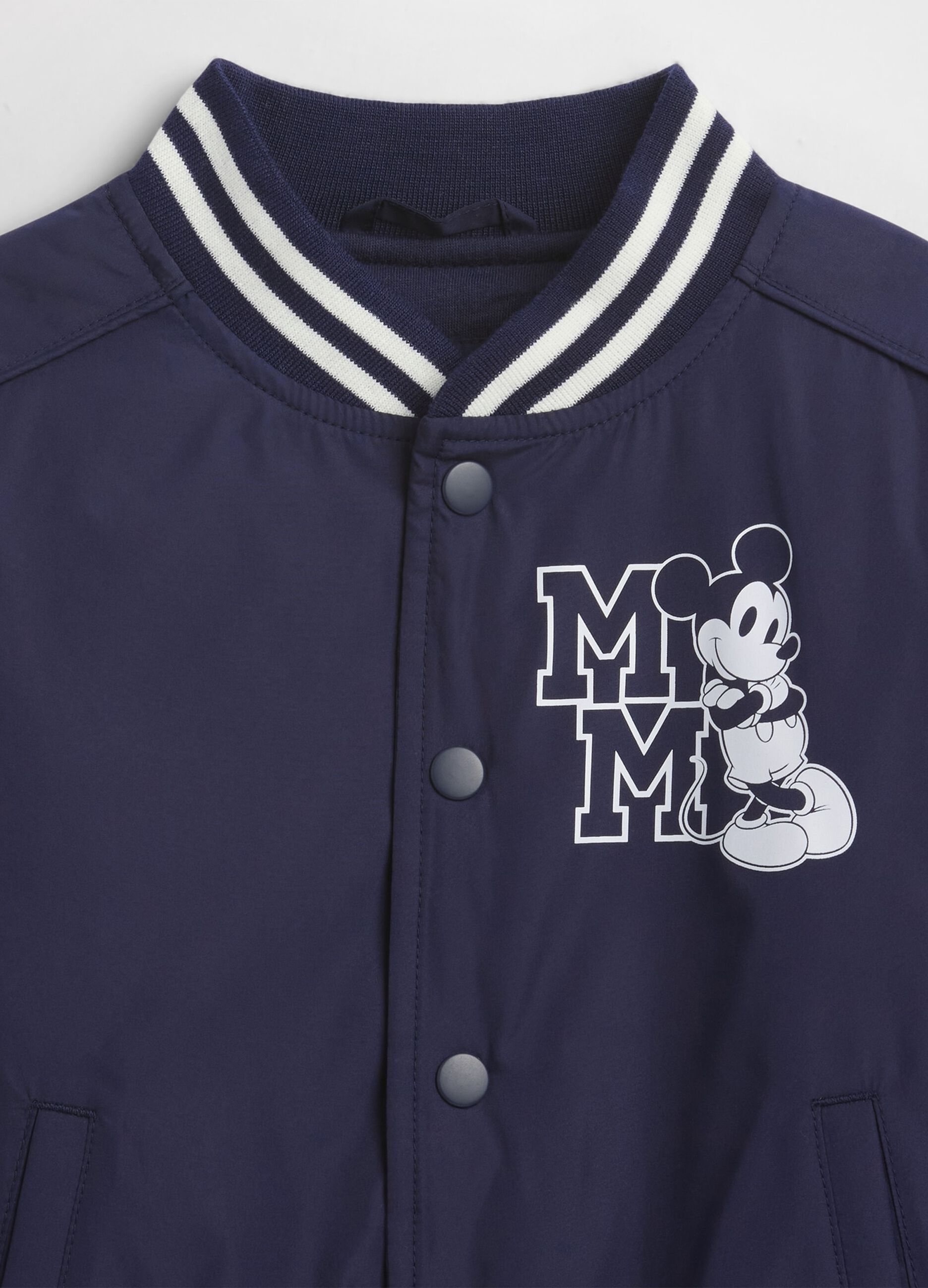 Bomber blu da bambino con dettagli a tema Disney