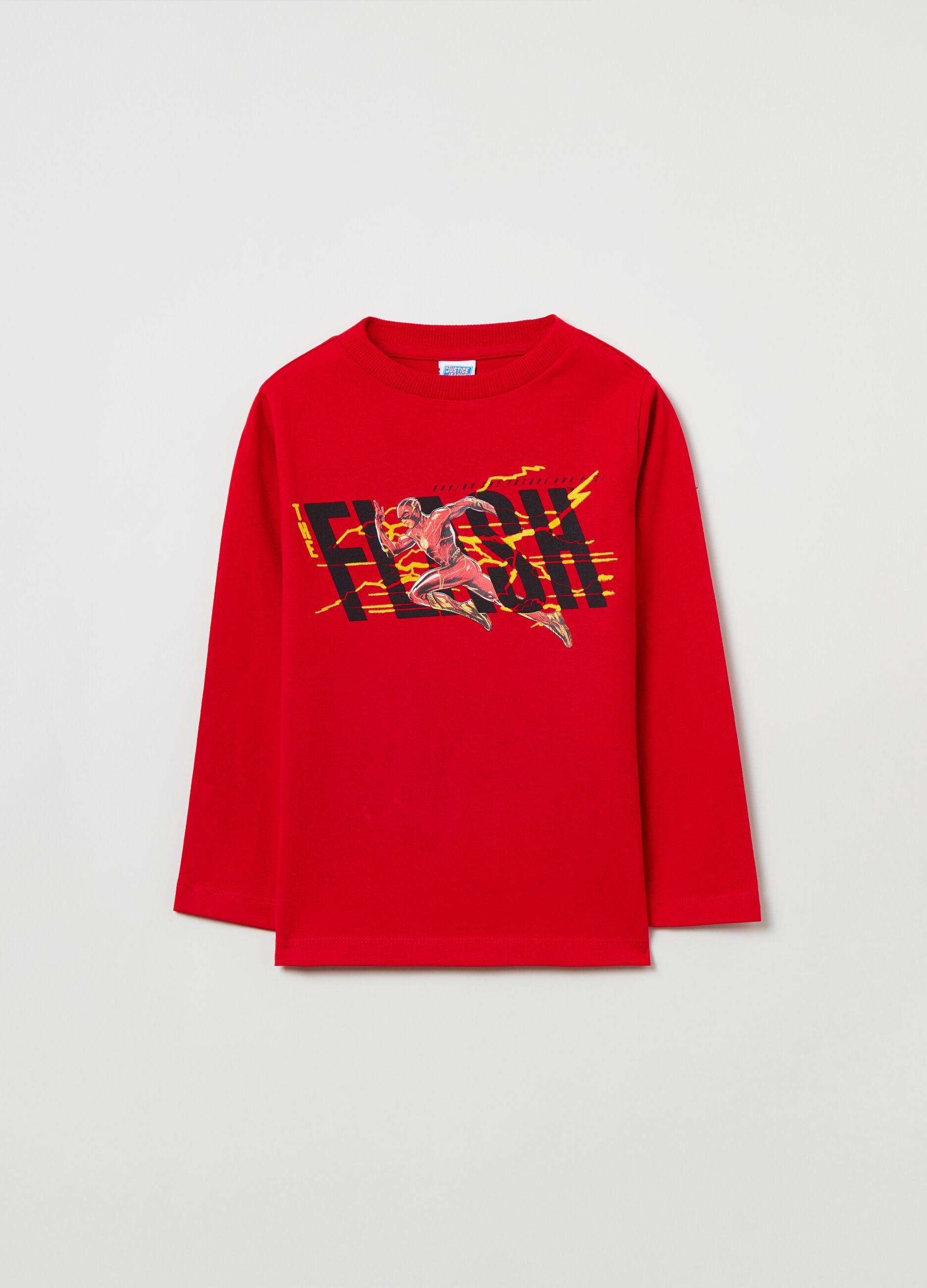T-shirt a maniche lunghe stampa The Flash