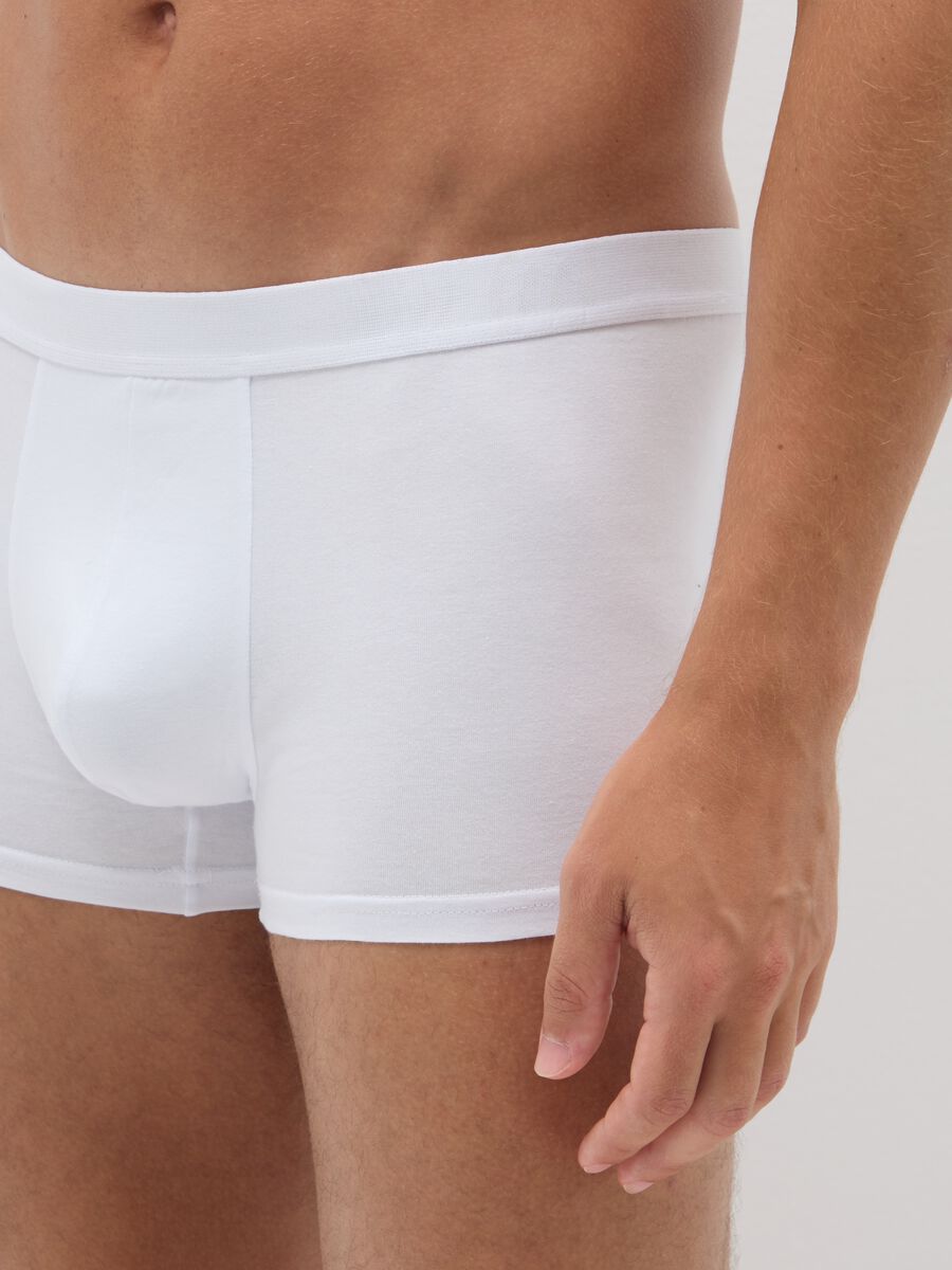 Multipack di cinque boxer in cotone bianco_3