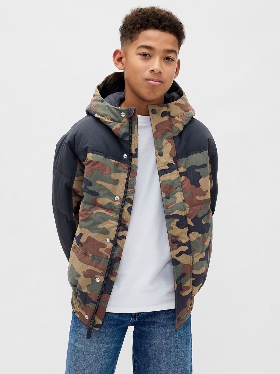 Multicolour camouflage jacket for children_0