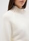 White regular fit jumper with ribbed collar and cut-out details_3