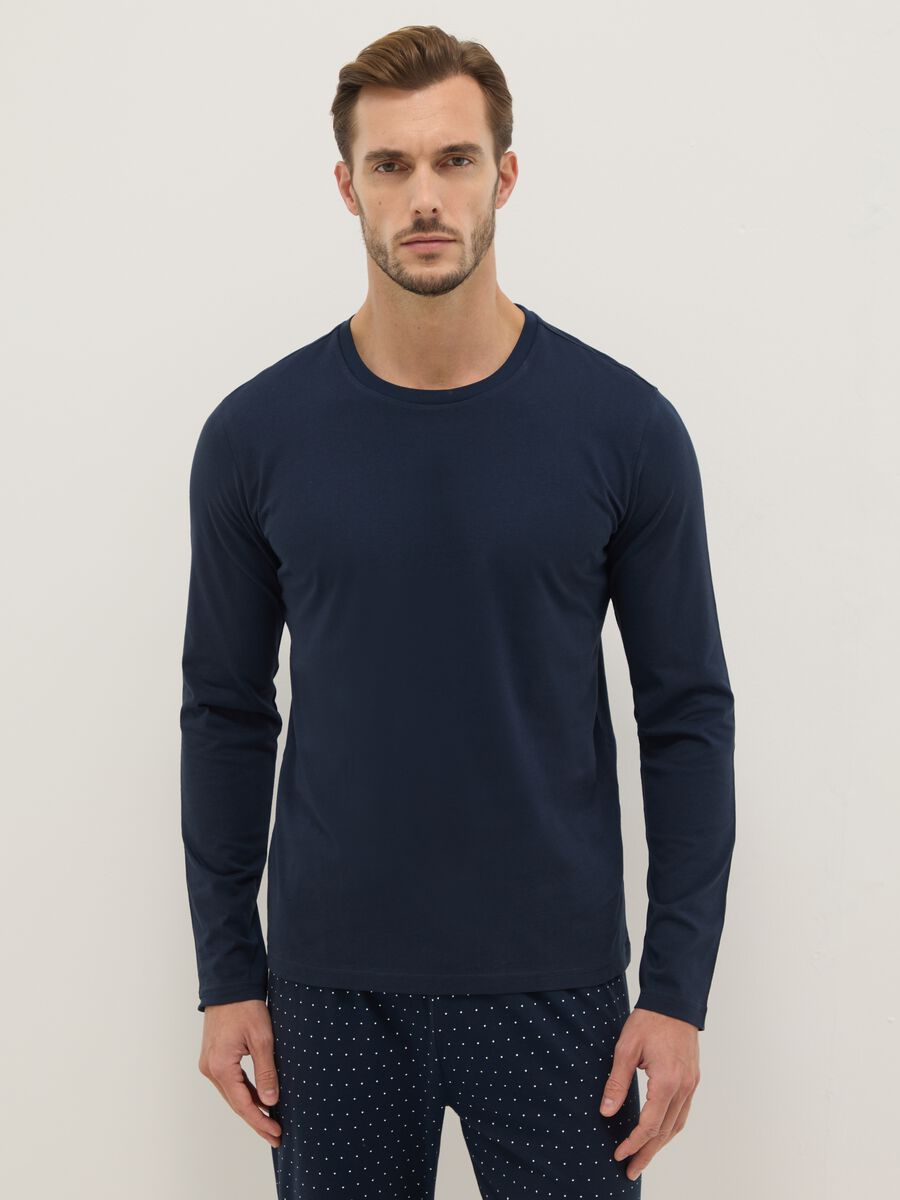 Blue pure cotton pyjamas regular fit_1