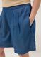 Blue pure lyocell shorts with elasticated waist, relaxed fit_3