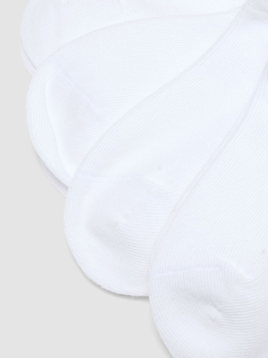 Multipack calze corte in misto cotone biologico bianco da bambine_2