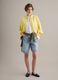 Yellow viscose-linen blend oversized shirt_1