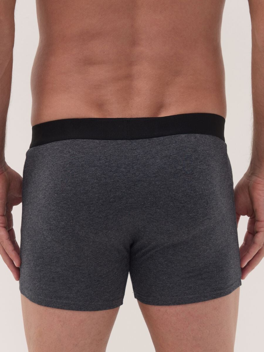 Tripack di boxer midi grigi in cotone organico elasticizzato_2