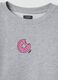 Grey marl sweatshirt with ribbed collar in organic cotton and viscose blend_2