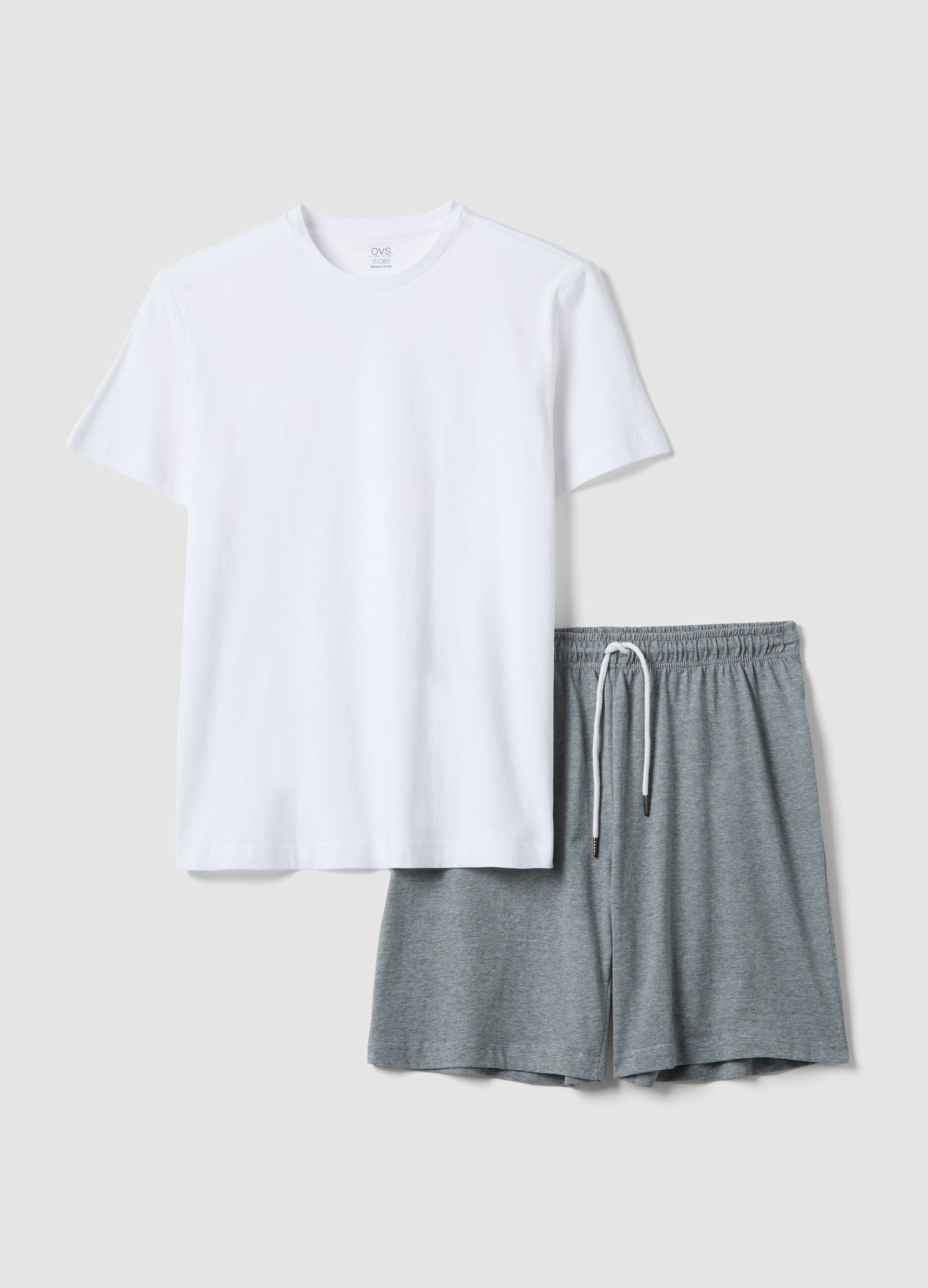 Short Pyjamas in Multicolour Organic Cotton with Regular Fit