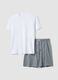 Short Pyjamas in Multicolour Organic Cotton with Regular Fit_0