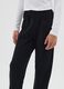 Girls' black cotton jogger trousers regular fit_2