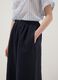 Blue pure linen wide-leg trousers, regular fit_3