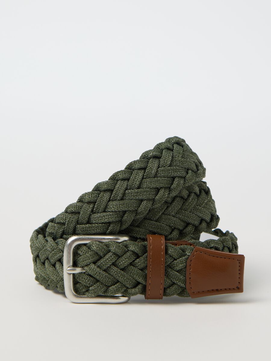 Green woven belt_2