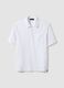 White cotton-blend polo shirt_4