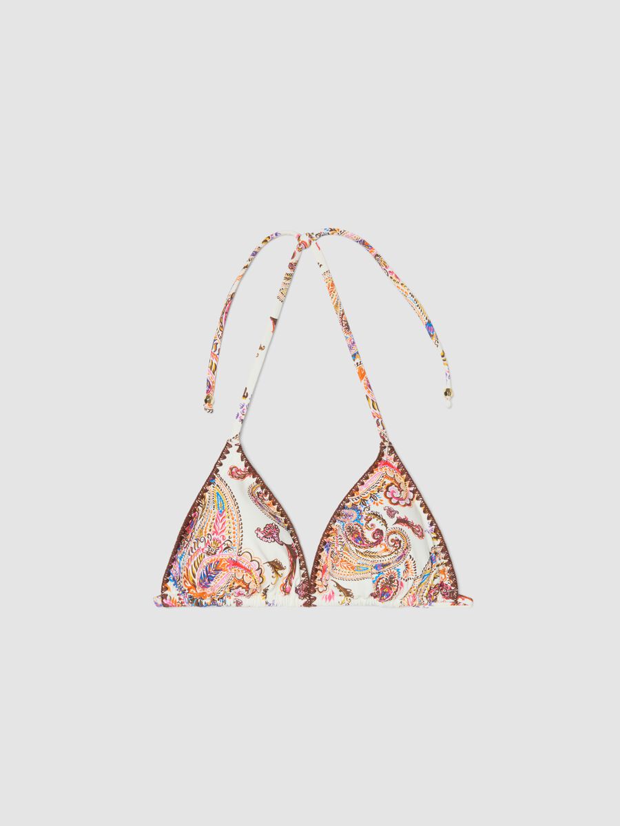 Top bikini multicolor in tessuto elasticizzato con fantasia paisley_4