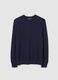 Blue cotton blend jumper regular fit_4