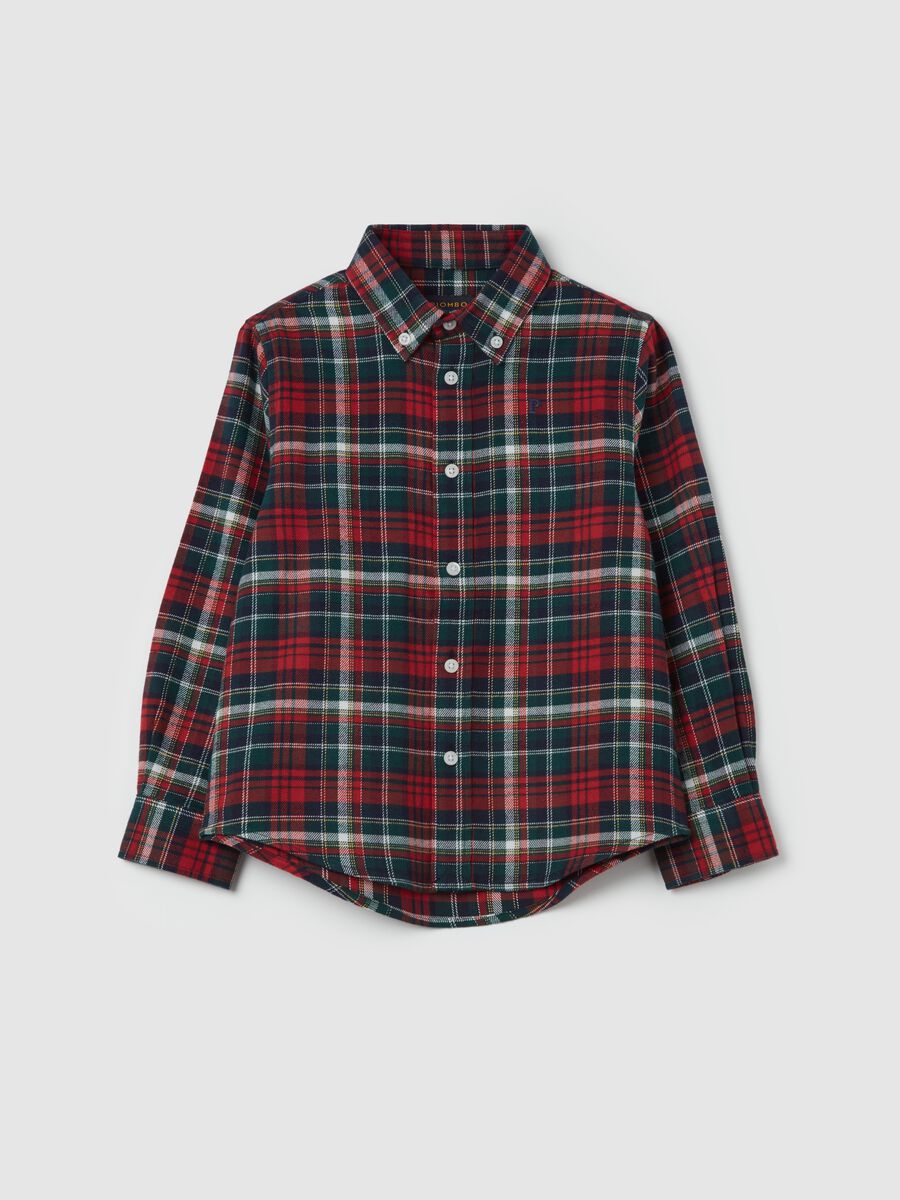 Flannel shirt with tartan pattern_3
