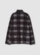 Grey checked fleece sweatshirt with fleece collar, regular fit_2