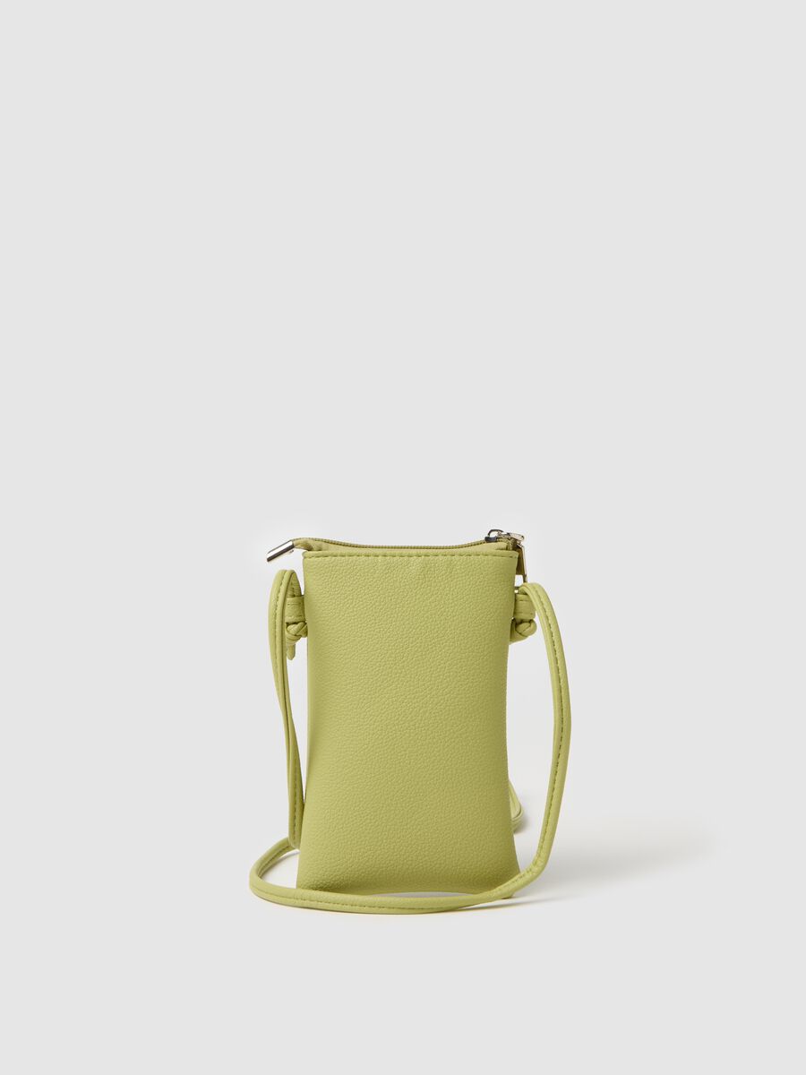 Green mobile phone holder with shoulder strap_1