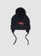 Cappello blu in maglia con pompon e lacci a tema MARVEL Spider-Man_0