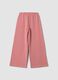 Pantaloni rosa polveroso in puro cotone regular fit_1
