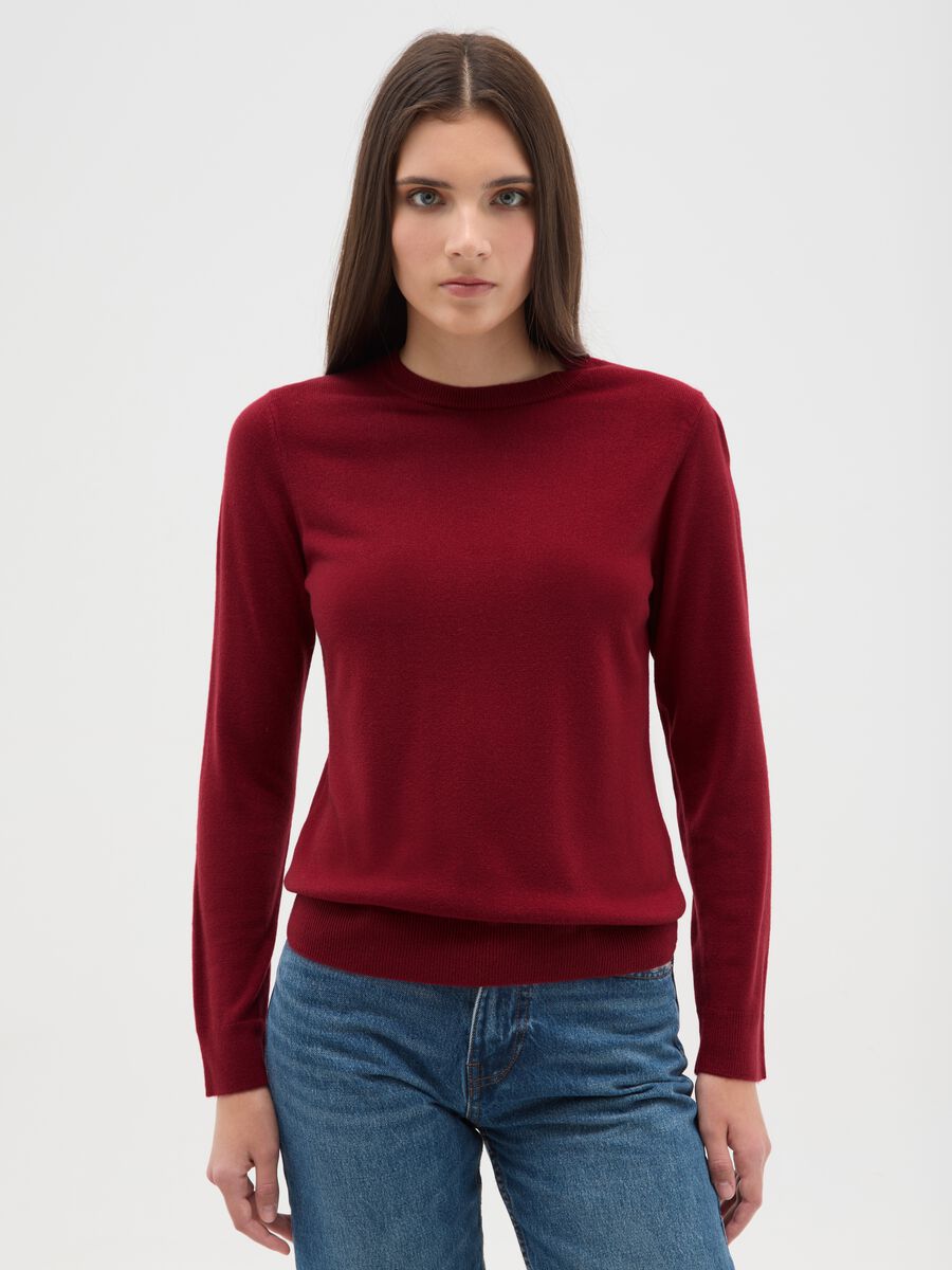 Red Regular Fit Sweater_0