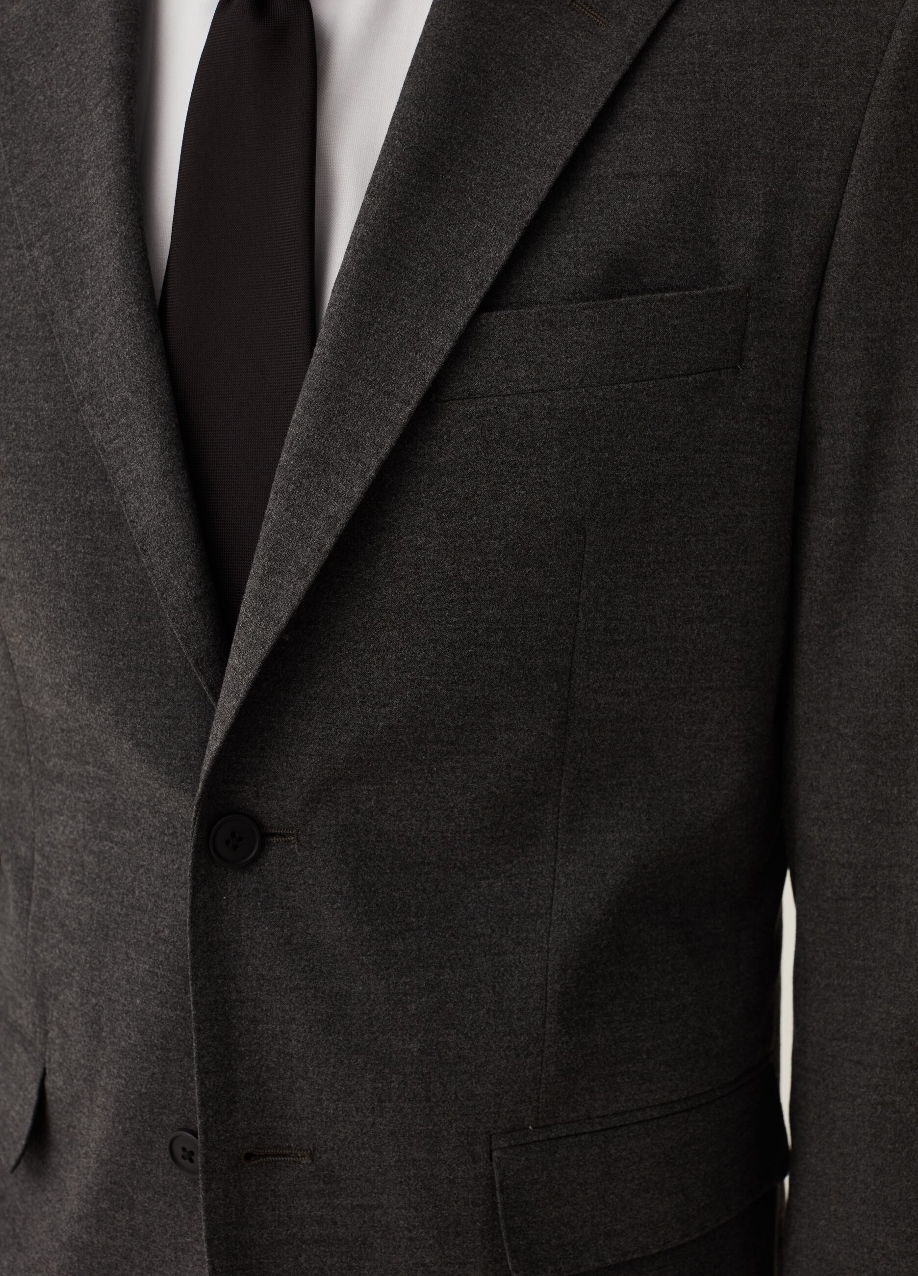 Blazer slim fit melange grigio_3
