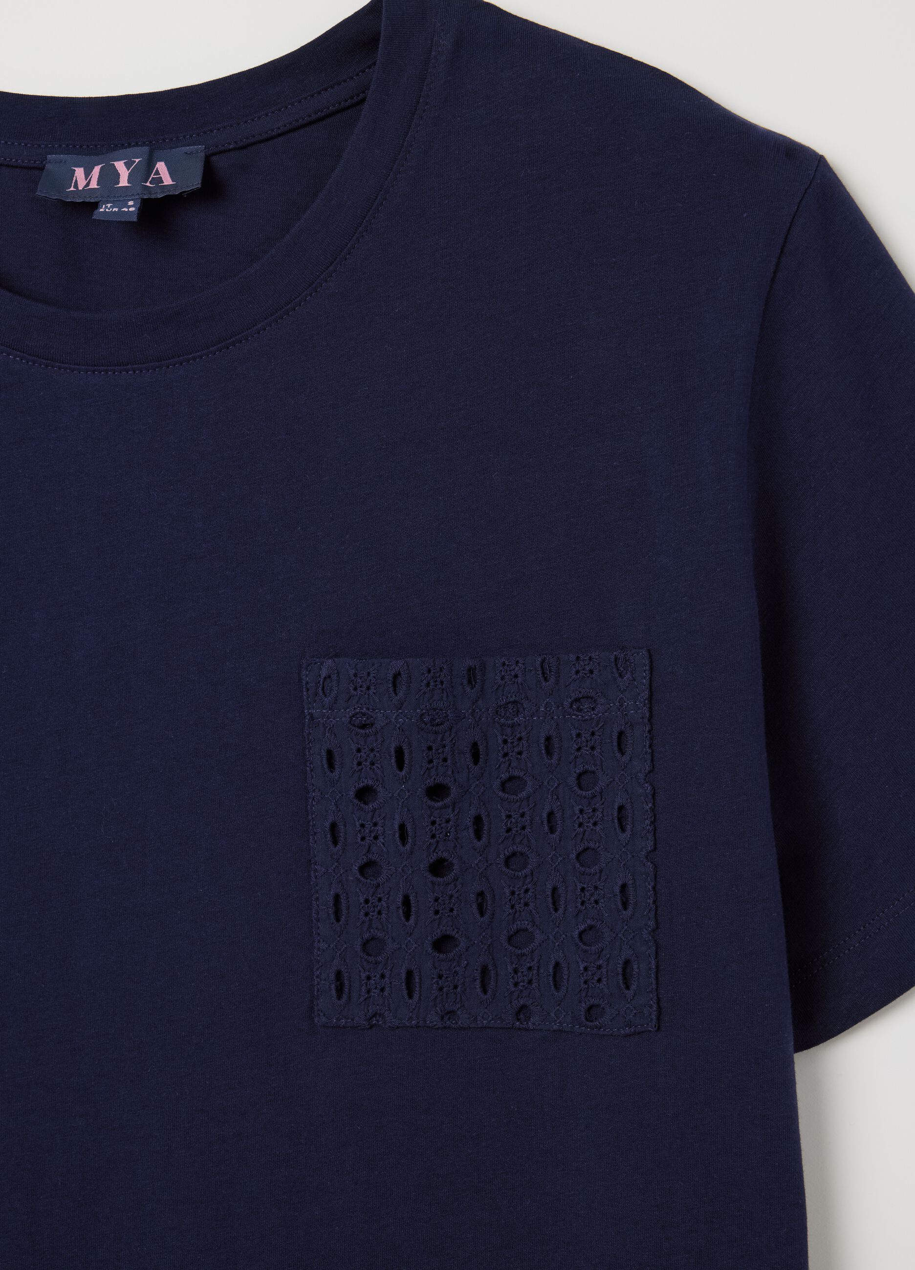 Mya Blue Cotton T-shirt