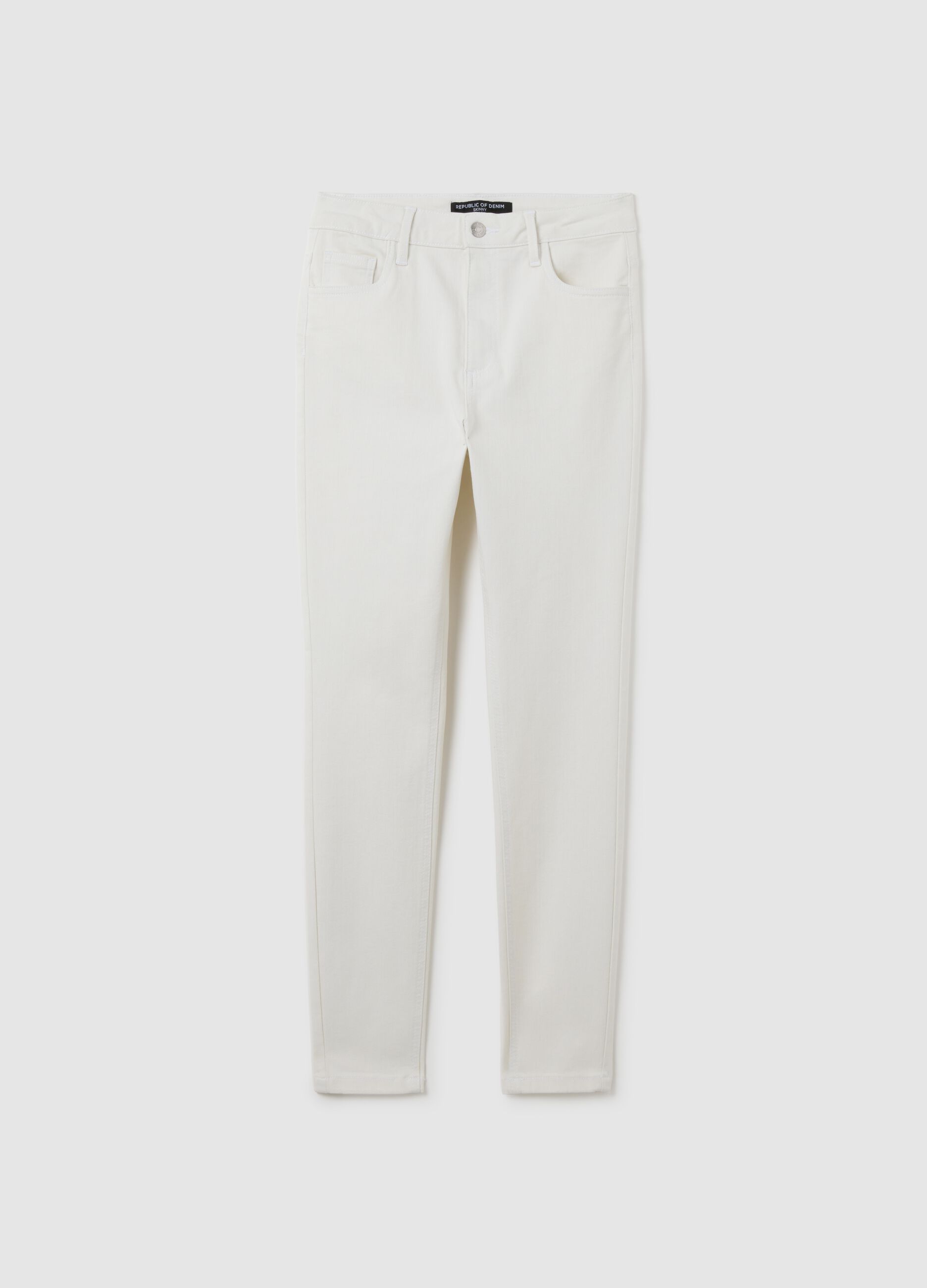 Women's white skinny fit denim jeans