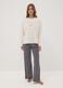 Black organic cotton crew-neck pyjamas_0