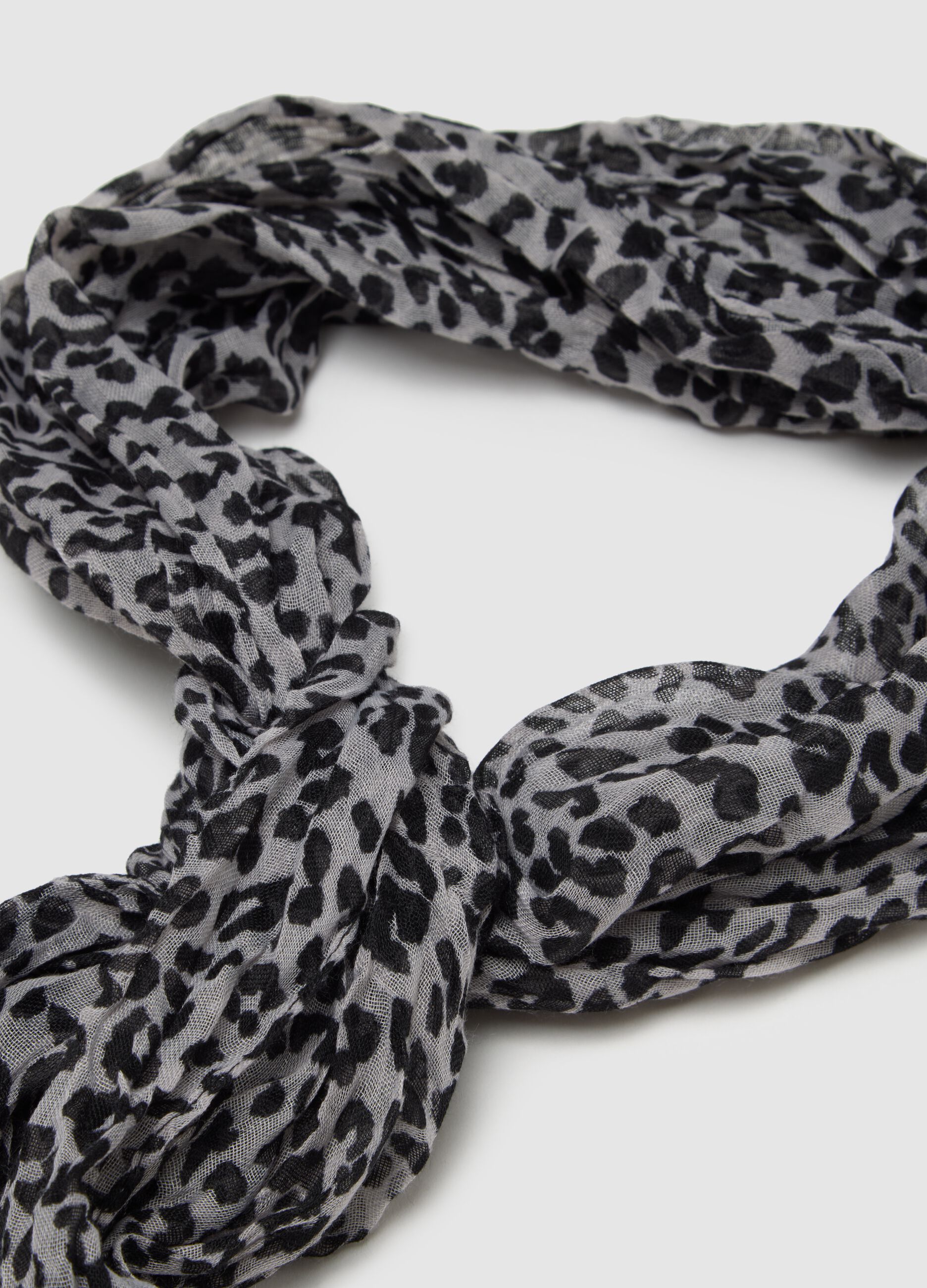 Multicolor Leopard Print Scarf