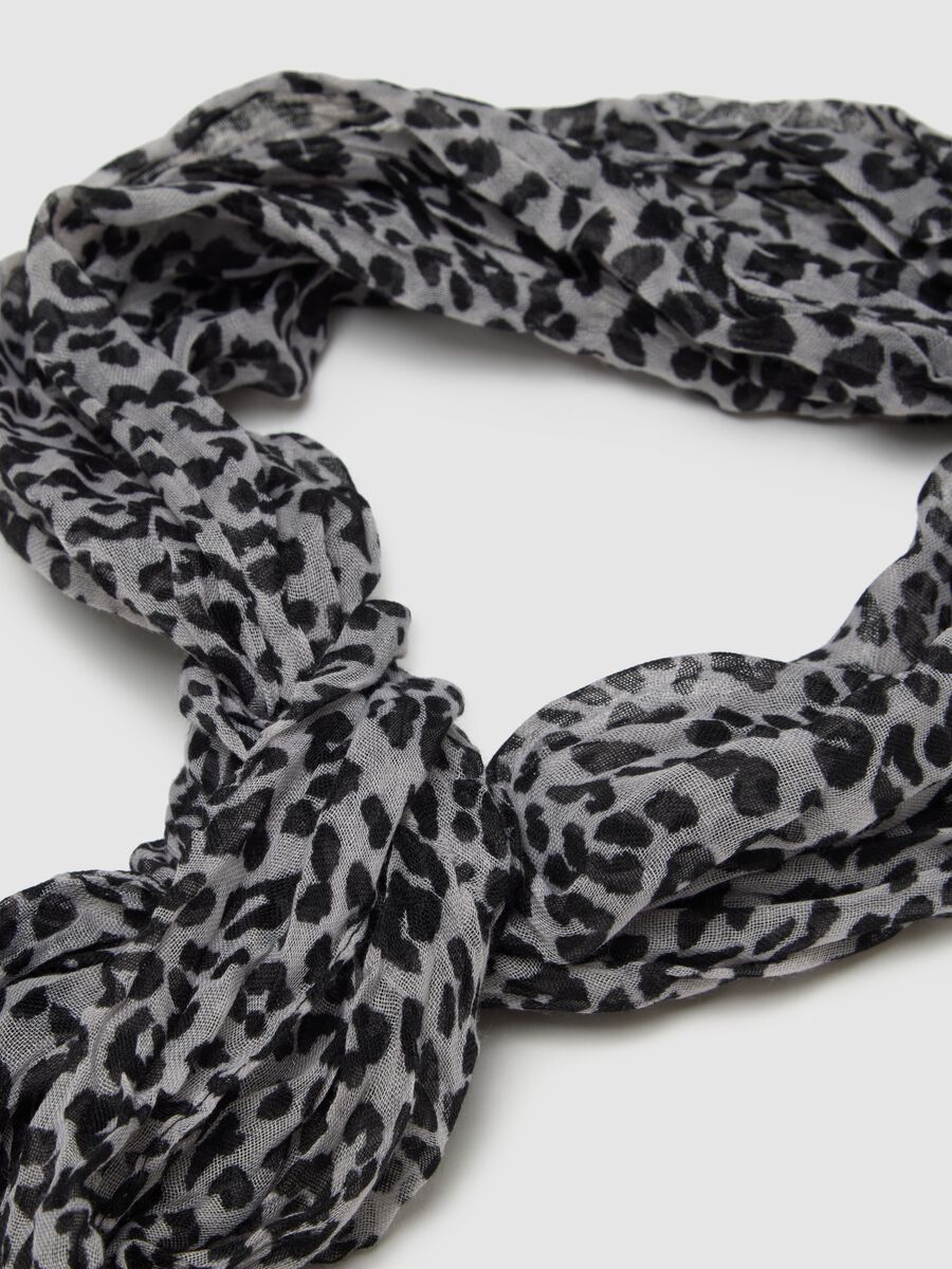 Multicolor Leopard Print Scarf_1