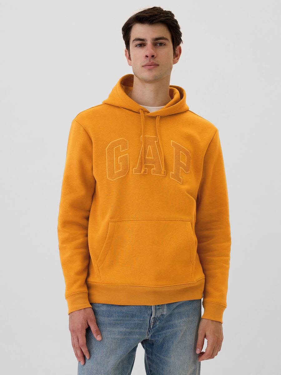Felpa con cappuccio ricamo logo_0