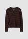 Brown viscose-blend polo-collar jumper, regular fit_0
