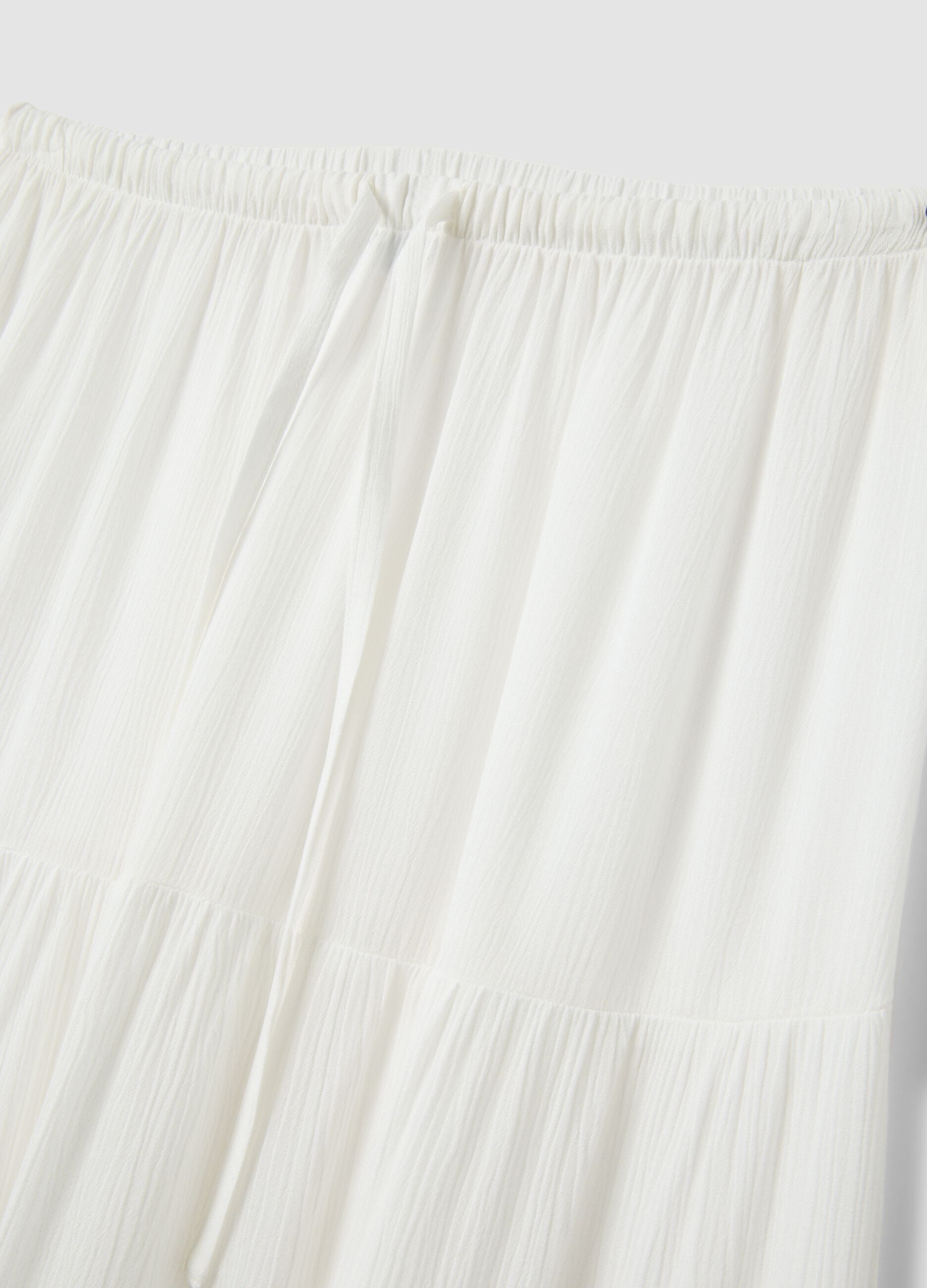 White maxi skirt in pure viscose