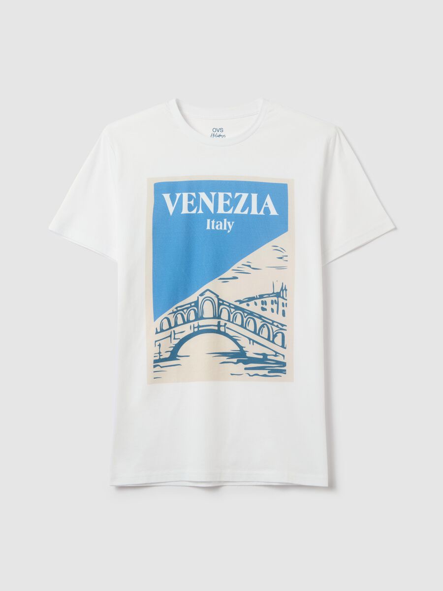 Cotton T-shirt with "Venezia Italy" print_4