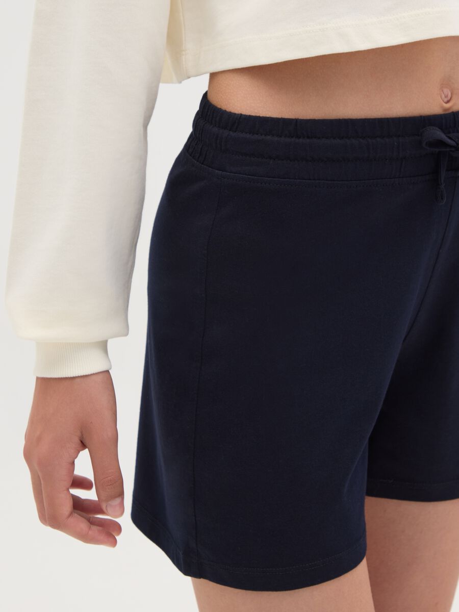 Cotton shorts with drawstring_2