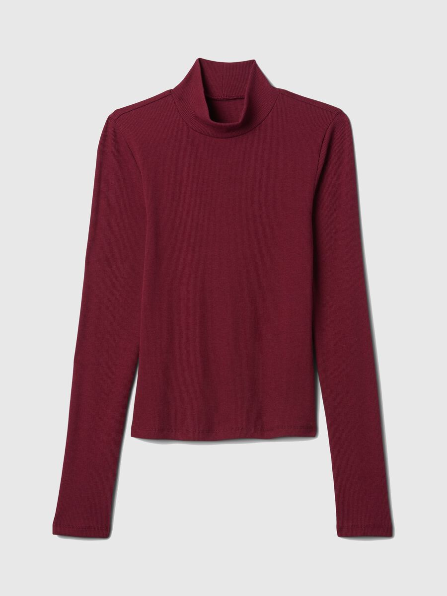 Ribbed T-shirt in stretch modal and cotton_3