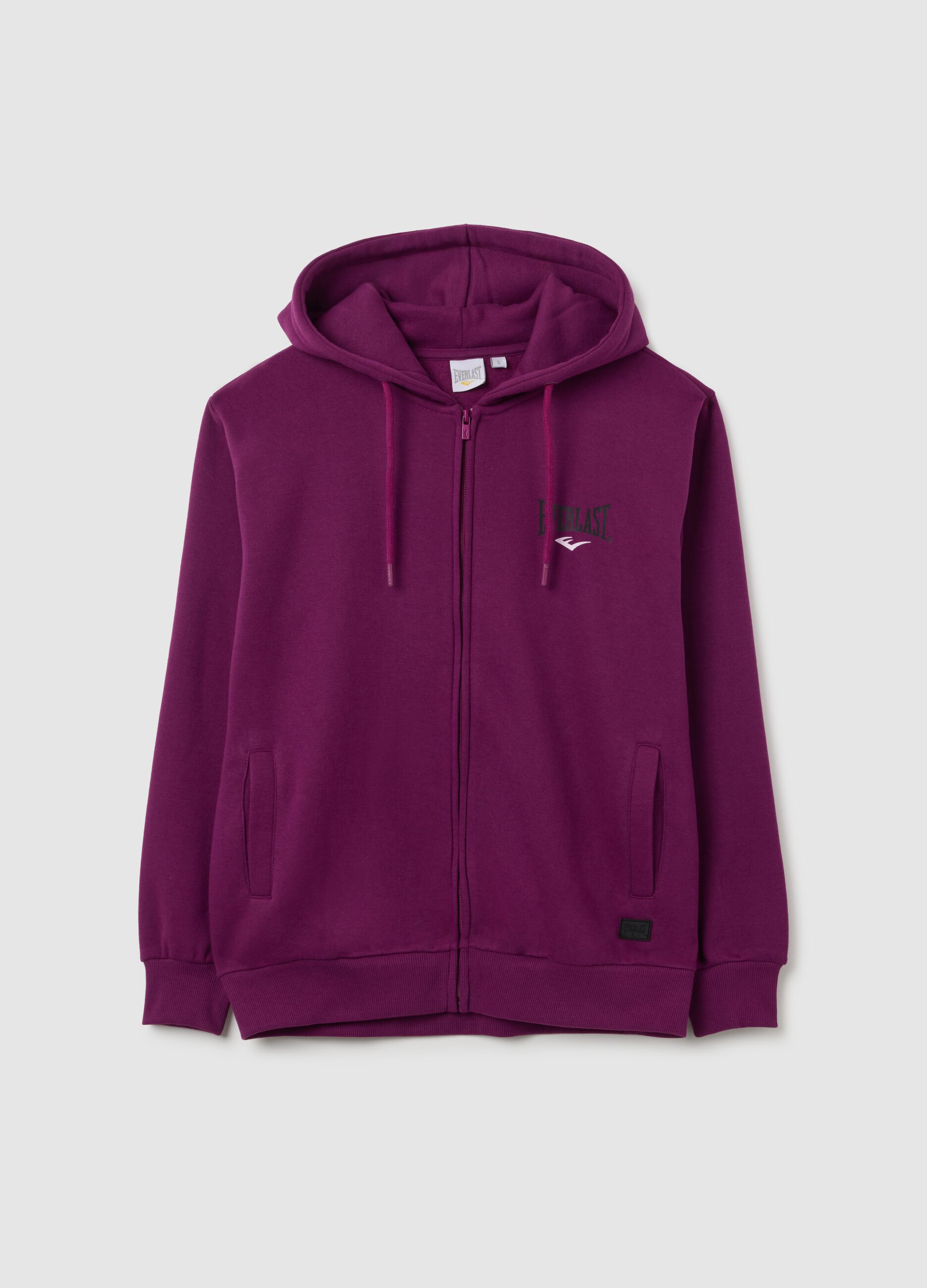 Purple cotton blend sweatshirt regular fit