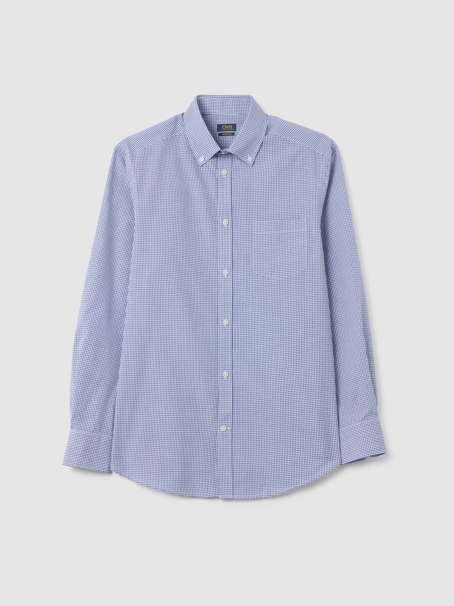 Multicolour cotton blend regular fit shirt_4