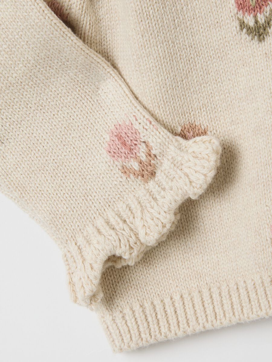 Baby's beige pure cotton cardigan with buttons_2