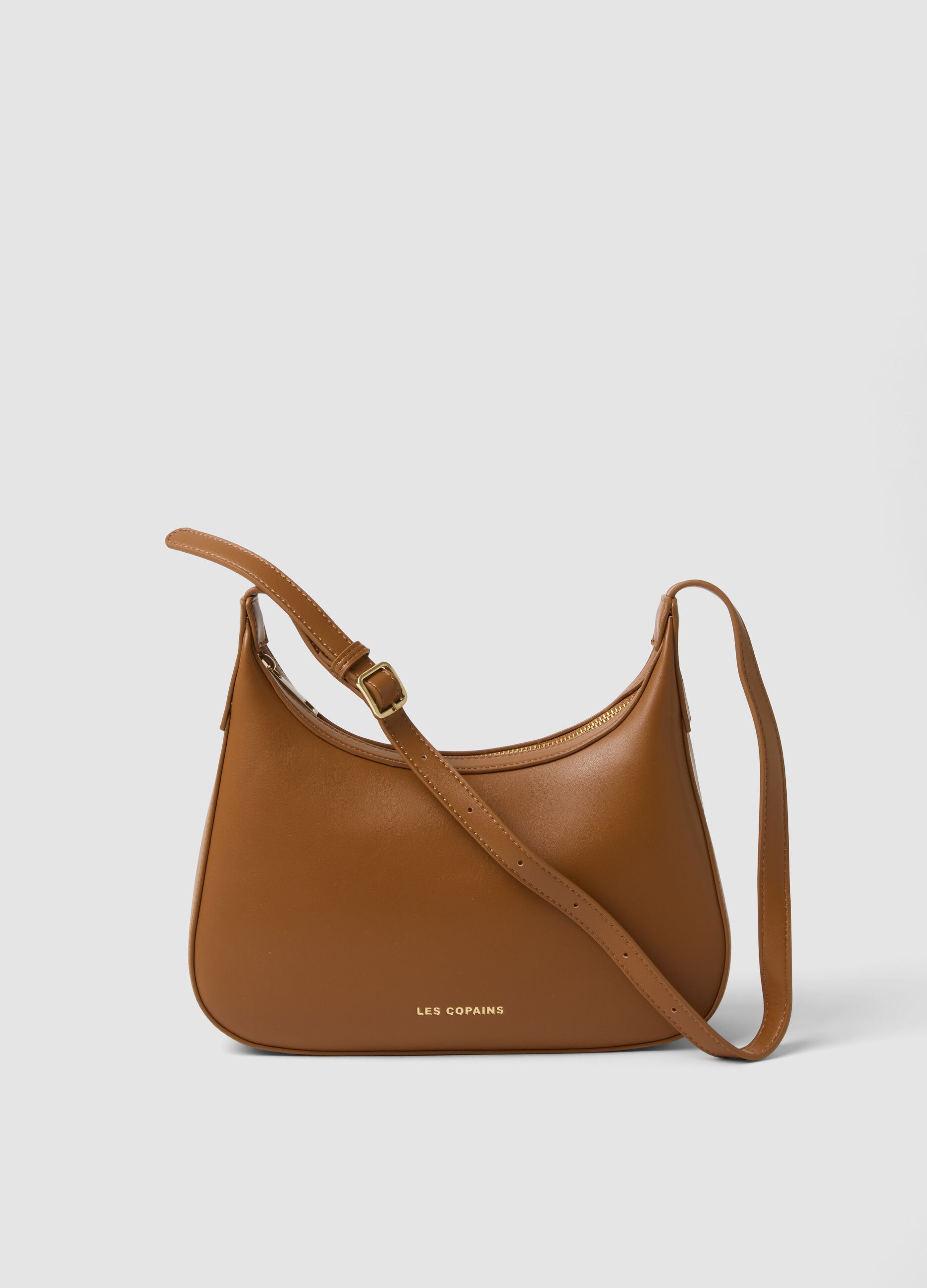 Brown minimalist shoulder bag