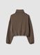 Green cropped soft-touch full-zip with stand-up collar ALTAVIA STUDIO_6