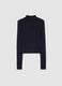 Blue mock neck jumper with fitted fit_4