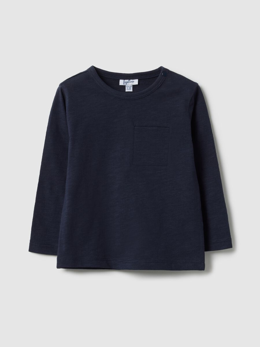 Kids' Blue Pure Cotton Regular Fit T-shirt_0